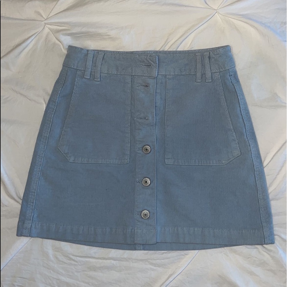 light blue skirt